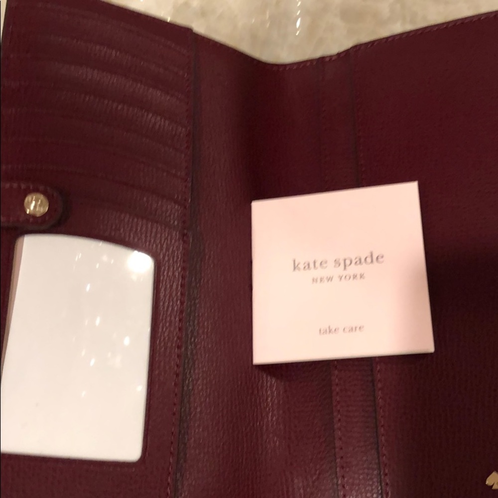 Sylvia Continental Wristlet Wallet Cherrywood -- NEW - Picture 6 of 10